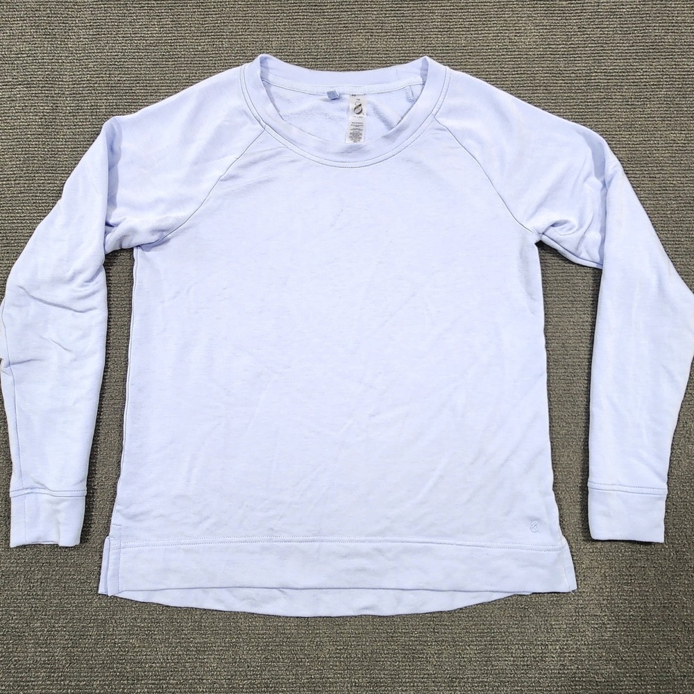 Lou & Grey Sweatshirt Womens XS Blue Raglan Sleeve Loungewear Casual